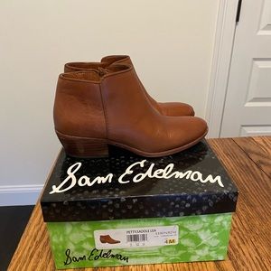 Sam Edelman Petty booties in saddle size 4